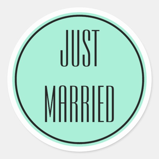 Autocollants de mariage juste célébré (Devant)