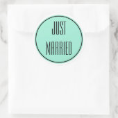Autocollants de mariage juste célébré (Sac)