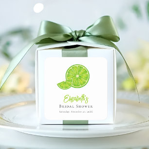 Autocollants de mariage Lime Green Main Squeeze
