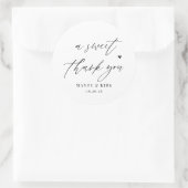 Autocollants de mariage Modern Script merci (Sac)