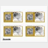 Autocollants de mariage modernes, code QR, photo,  (Feuille)