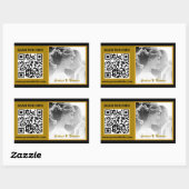 Autocollants de mariage modernes, code QR, photo, (Feuille)