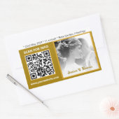Autocollants de mariage modernes, QR Code, Photo, (Enveloppe)