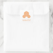 Autocollants de mariage orange D20 dés (Sac)