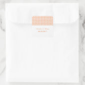 Autocollants de mariage Orange Houndstooth (Sac)