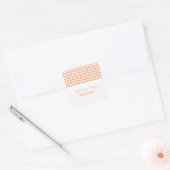 Autocollants de mariage Orange Houndstooth (Enveloppe)