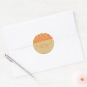 Autocollants de mariage Orange Rustique Chevron (Enveloppe)