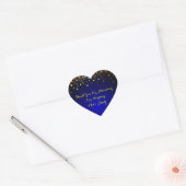 Autocollants de mariage personnalisables bleu roya (Enveloppe)