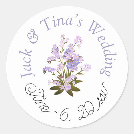 Autocollants de mariage personnalisés (Devant)