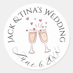 autocollants de mariage personnalisés