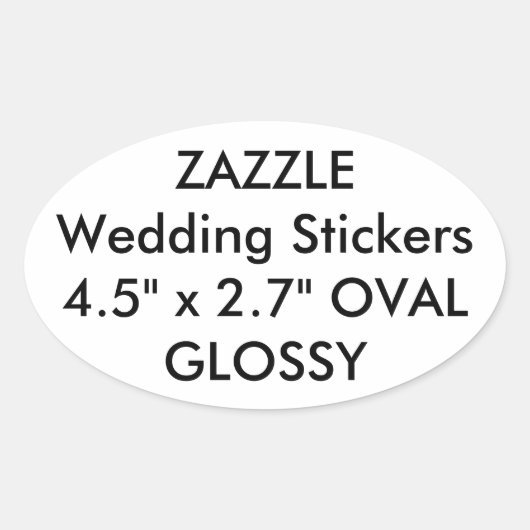 Autocollants de mariage personnalisés OVAL GLOSSY (Devant)