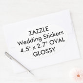 Autocollants de mariage personnalisés OVAL GLOSSY (Enveloppe)