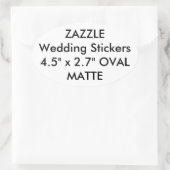 Autocollants de mariage personnalisés OVAL MATTE ( (Sac)