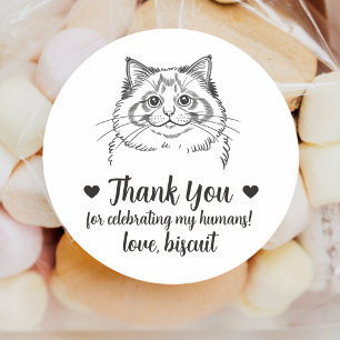 Autocollants de mariage personnalisés pour chat Ra
