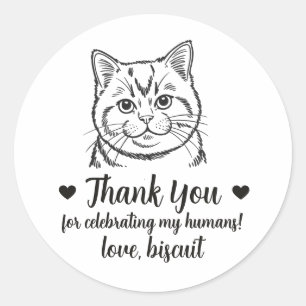 Autocollants de mariage personnalisés pour chats