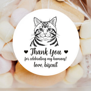 Autocollants de mariage personnalisés pour chats