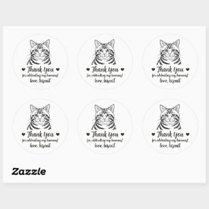 Autocollants de mariage personnalisés pour chats