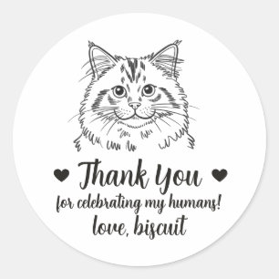 Autocollants de mariage personnalisés pour chats