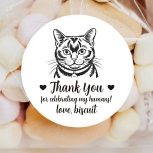 Autocollants de mariage personnalisés pour chats d