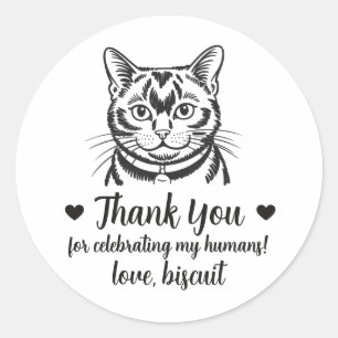 Autocollants de mariage personnalisés pour chats d