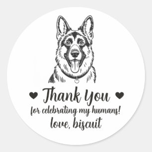 Autocollants de mariage personnalisés pour chien B