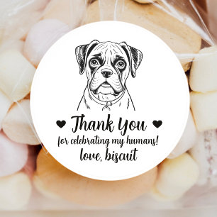 Autocollants de mariage personnalisés pour chien B