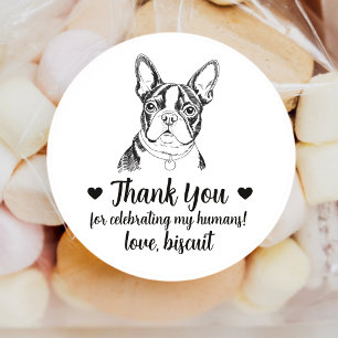 Autocollants de mariage personnalisés pour chien B