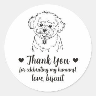 Autocollants de mariage personnalisés pour chien B