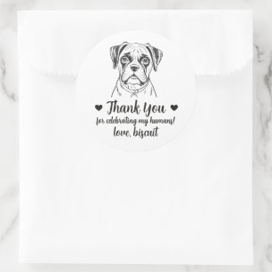 Autocollants de mariage personnalisés pour chien B