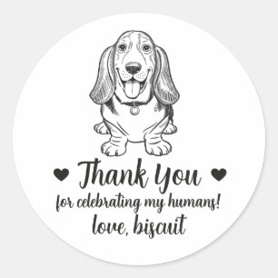 Autocollants de mariage personnalisés pour chien B
