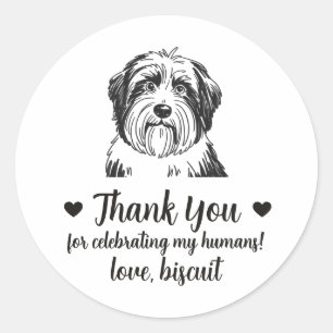 Autocollants de mariage personnalisés pour chien B
