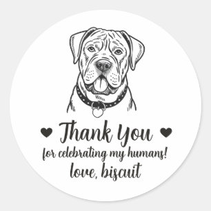 Autocollants de mariage personnalisés pour chien C