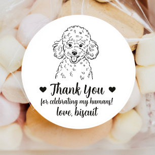 Autocollants de mariage personnalisés pour chien c