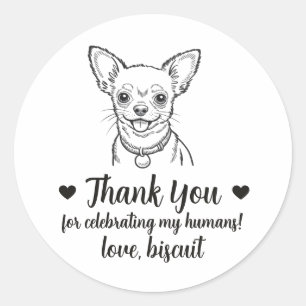 Autocollants de mariage personnalisés pour chien C
