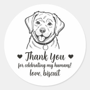 Autocollants de mariage personnalisés pour chien d