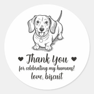 Autocollants de mariage personnalisés pour chien D