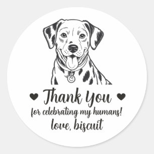 Autocollants de mariage personnalisés pour chien d