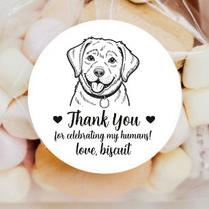 Autocollants de mariage personnalisés pour chien d