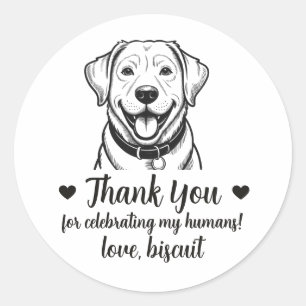 Autocollants de mariage personnalisés pour chien d