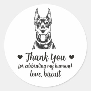 Autocollants de mariage personnalisés pour chien D