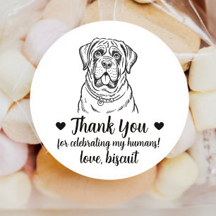 Autocollants de mariage personnalisés pour chien M