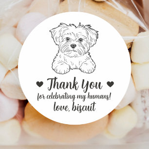 Autocollants de mariage personnalisés pour chien m