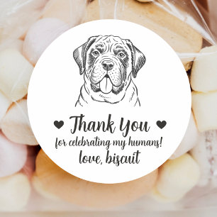 Autocollants de mariage personnalisés pour chien M