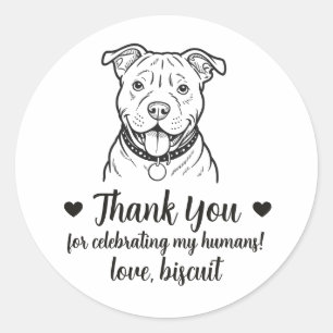 Autocollants de mariage personnalisés pour chien P