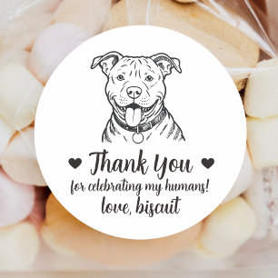 Autocollants de mariage personnalisés pour chien P