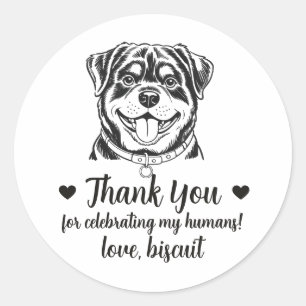 Autocollants de mariage personnalisés pour chien R