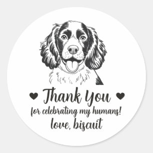 Autocollants de mariage personnalisés pour chien S