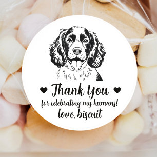 Autocollants de mariage personnalisés pour chien S