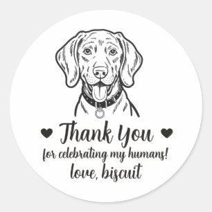 Autocollants de mariage personnalisés pour chien W