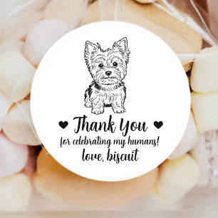 Autocollants de mariage personnalisés pour chien Y